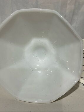 White Octagonal Ceramic Serving Bowl - Home Kitchen